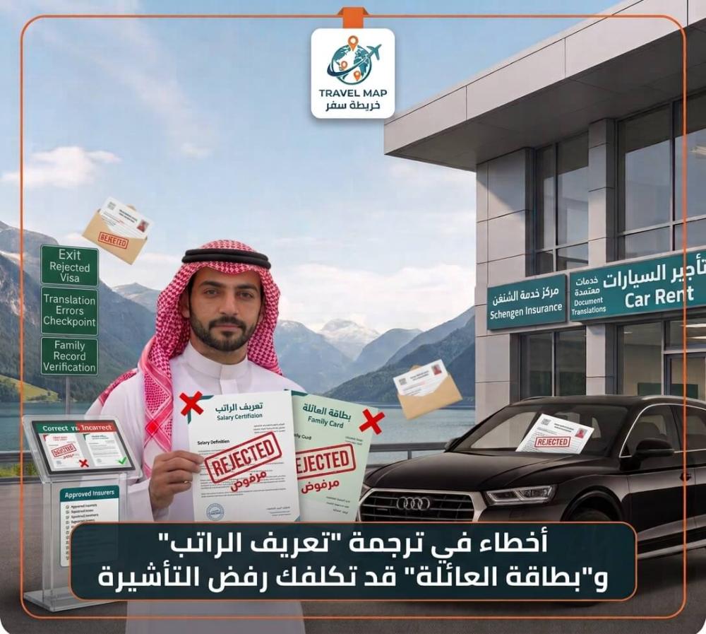أخطاء في ترجمة "تعريف الراتب" و"بطاقة العائلة" قد تكلفك رفض التأشيرة