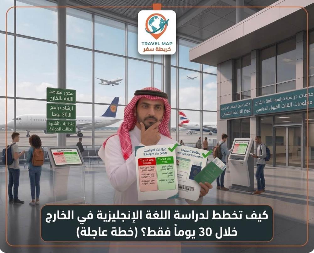 كيف تخطط لدراسة اللغة الإنجليزية في الخارج خلال 30 يوماً فقط؟ (خطة عاجلة)