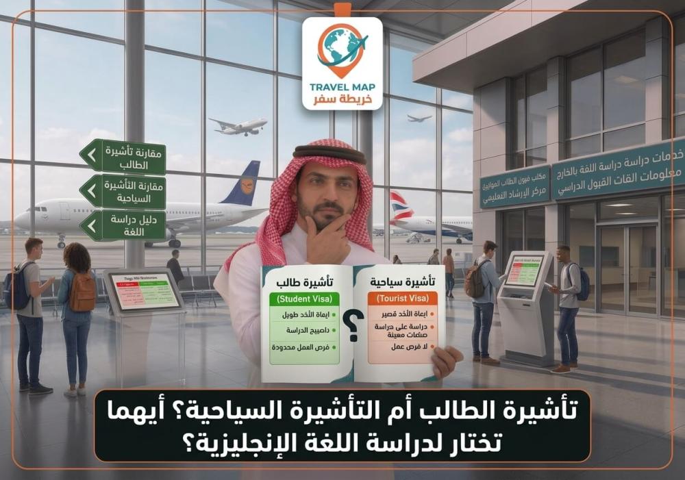 تأشيرة الطالب أم التأشيرة السياحية؟ أيهما تختار لدراسة اللغة الإنجليزية؟