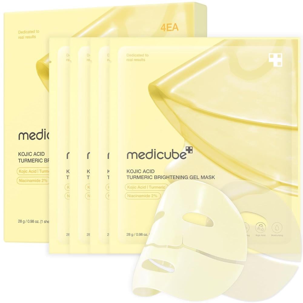 Medicube KOJIC ACID TURMERIC BRIGHTENING GEL MASK ميدكيوب ماسك تفتيح البشره بالكركم و القلوتاثيون