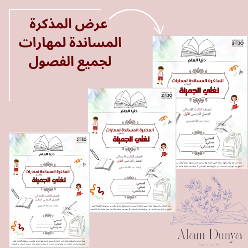 عررررض المذكرة المساندة للصف الثالث لجميع الفصول