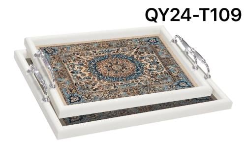 طقم صواني بنقش الزل الفاخر