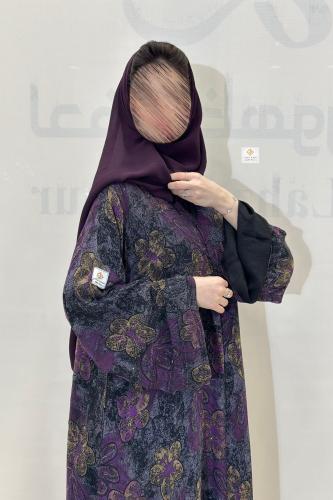 عبايه كلوش دبل فيس صيفيه مشجره