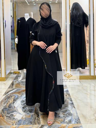 عبايه نص كلوش بقماش كريب الابداع تدخيلات الاورجنز...