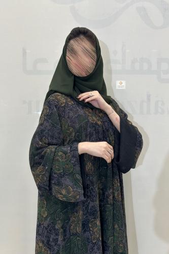 عبايه كلوش دبل فيس صيفيه مشجره