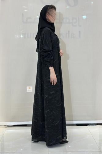 عبايه صيفيه مشجره كامل بقماش تركي مشجر