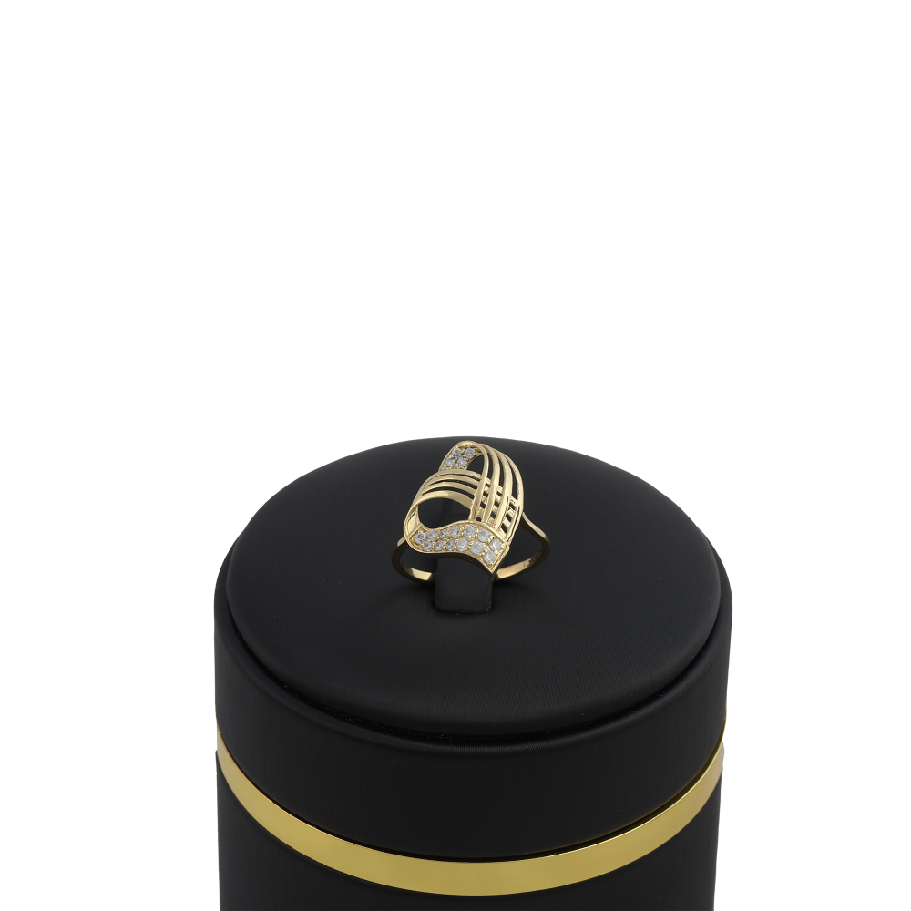 طقم ذهب عيار 18 بتصميم الشيفرون وزن 11 جرام - شذور الذهب