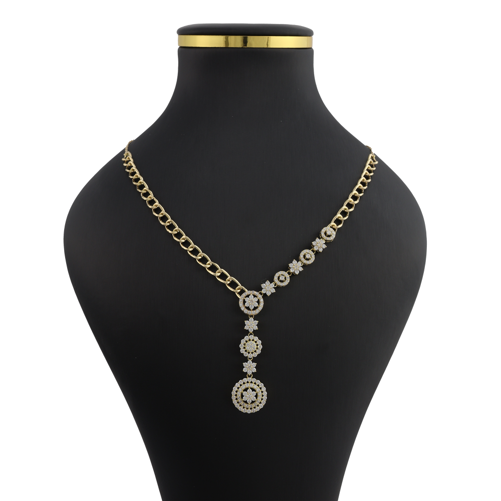 طقم ذهب  عيار 18 وزن 26.1 جرام عقد واسوارة وحلق وخاتم من شذور الذهب