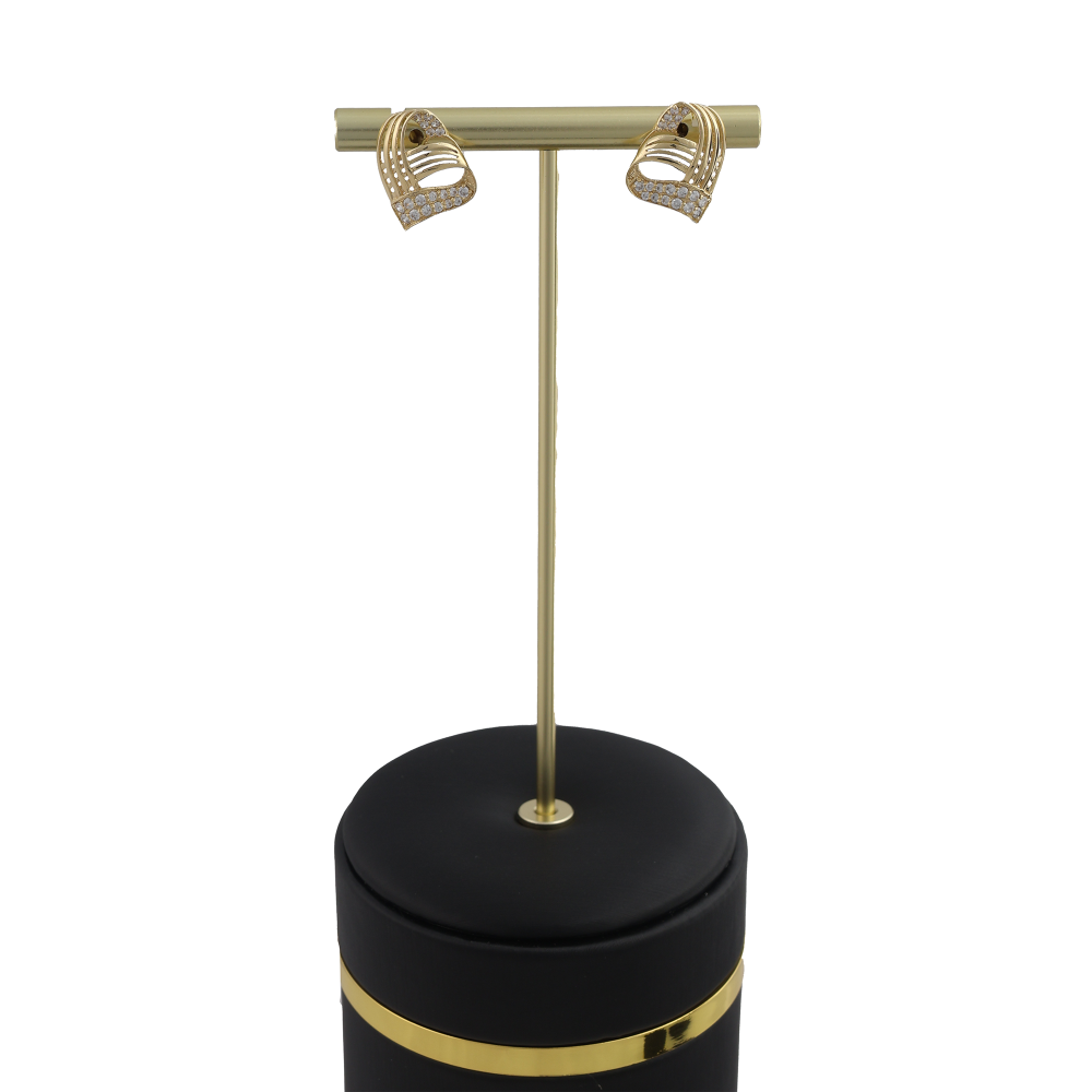 طقم ذهب عيار 18 بتصميم الشيفرون وزن 11 جرام - شذور الذهب