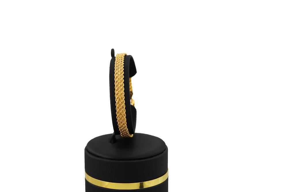 انسيال ذهب مبرومة ذهبي عيار 21 وزن 5.2 جرام تصميم مبروم راق ولمعة