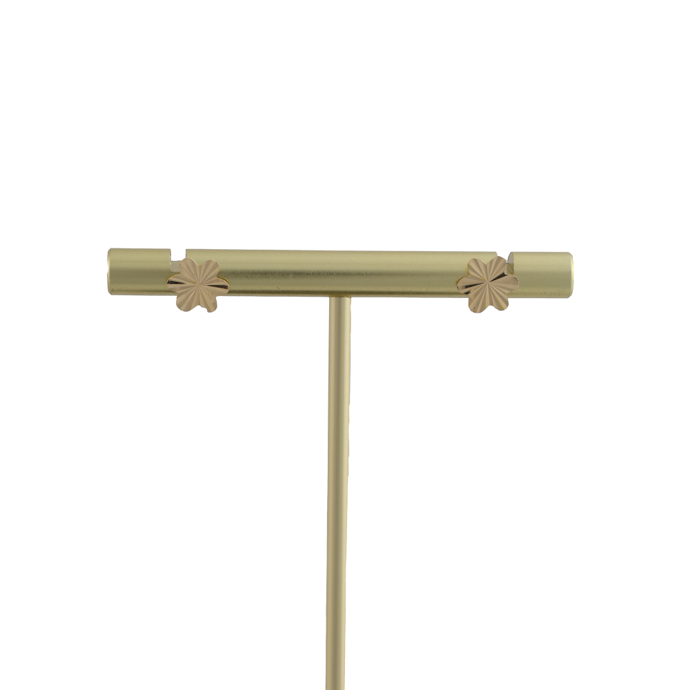 حلق الوردة المفرغة الناعم ذهب عيار 18 وزن 0.7 جرام - شذور  الذهب