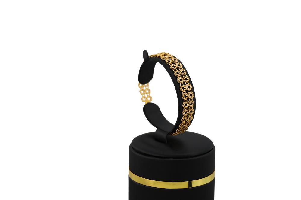 انسيال الورد ذهب عيار 21 – تصميم راقي بوزن 8.1 جرام