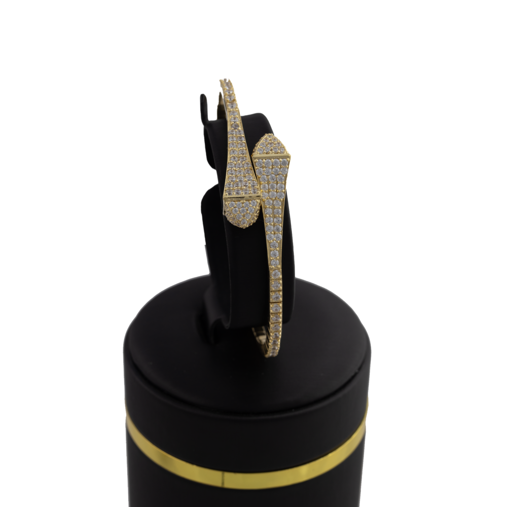 طقم الثعبان الملكي اسوارة وخاتم عيار 18 وزن 25.2 جرام شذور الذهب