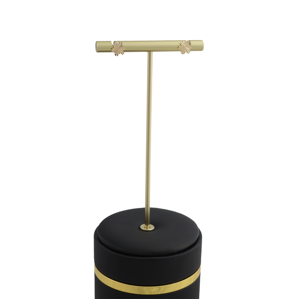 حلق الوردة المفرغة الناعم ذهب عيار 18 وزن 0.7 جرام - شذور  الذهب