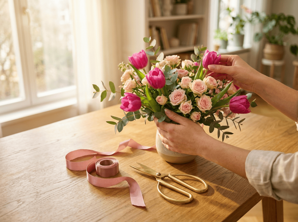 تنسيق الورد، صنع باقة ورد، تنسيق الزهور، باقات ورد DIY، تعليم تنسيق ال