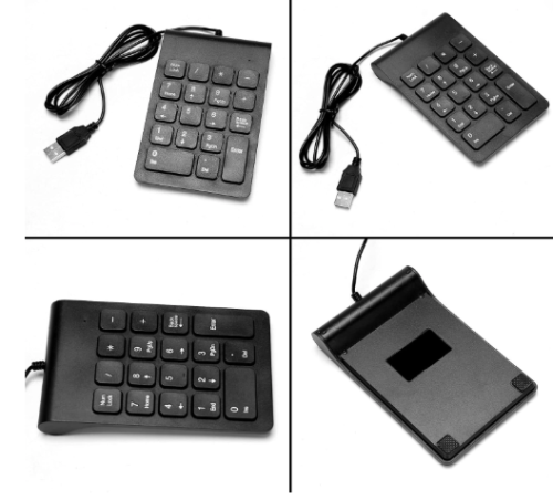 لوحة مفاتيح رقمية سلكية بمنفذ USB من سبيسيسي، 18 م...
