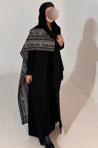 عباية كريب اسود