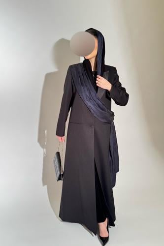 عباية كتان اسود