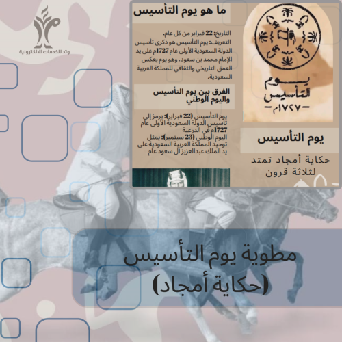 مطوية يوم التأسيس (حكاية أمجاد )