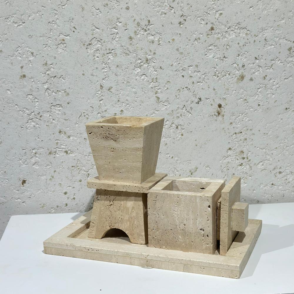 طقم مبخرة رخام ترفنتينوا 3قطع