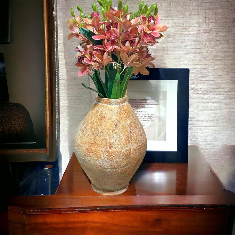 فازه حديد بتصميم حجري34×10×10سم