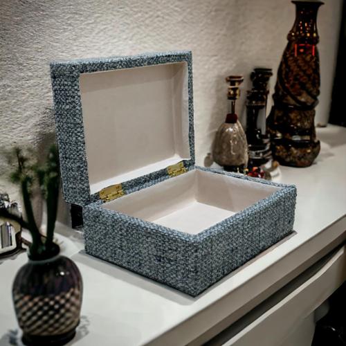 صندوق تخزين بغطاء من القماش 20×15×9سم