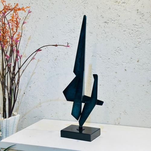 زينة ديكور بتصميم نحت تجريدي - 51×20×10سم