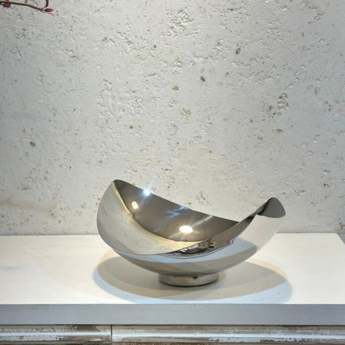 وعاء تقديم ستانليس ستيل هلالي الشكل 30×23×13سم