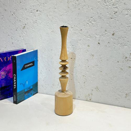 شمعدان خشب تصميم انيق 35×3×3سم