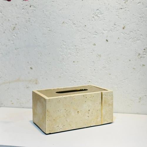 علبة مناديل بابلز لون بيج 16×10×12سم