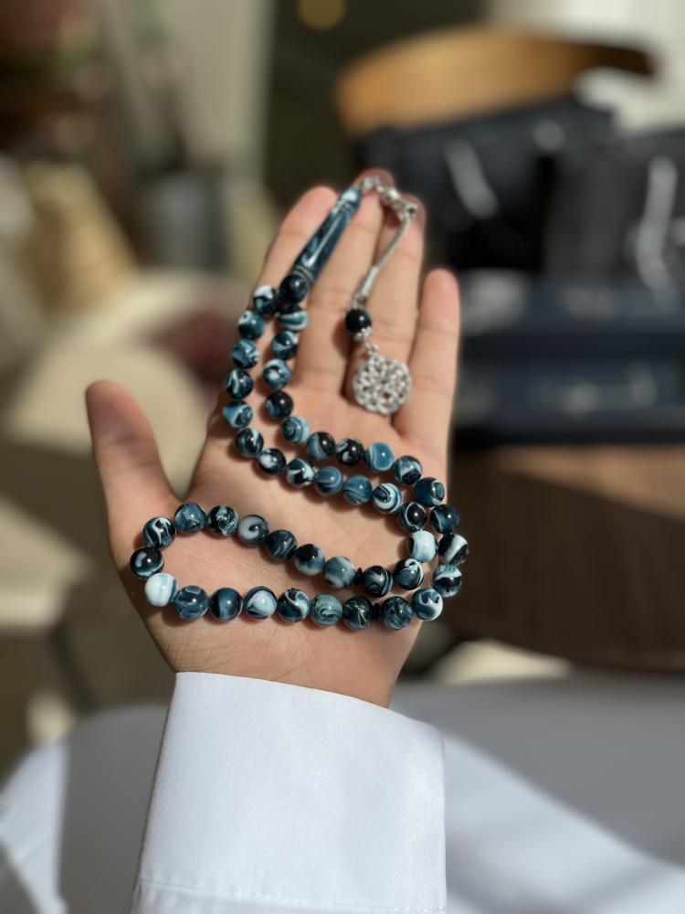 خمس سبح - اسود - كحلي - عاجي - نمري- تركواز مخلوط
