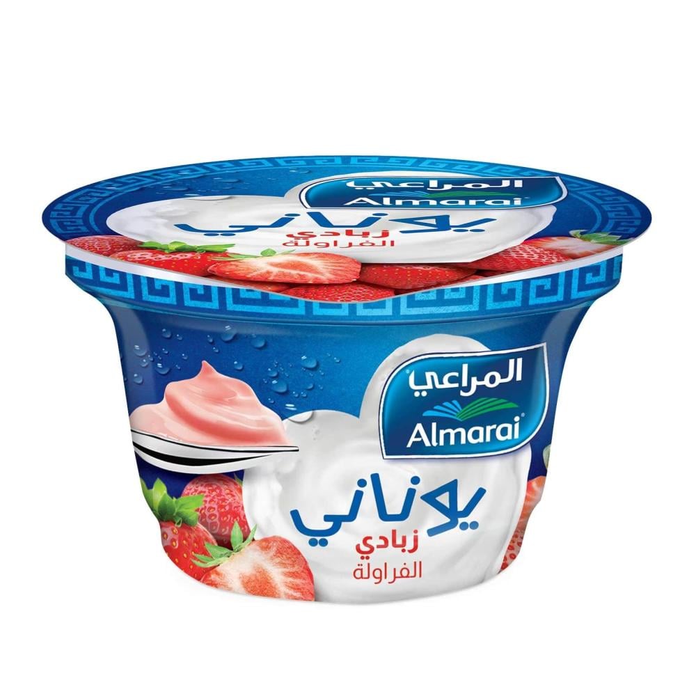 زبادي يوناني بنكهة الفراولة المراعي