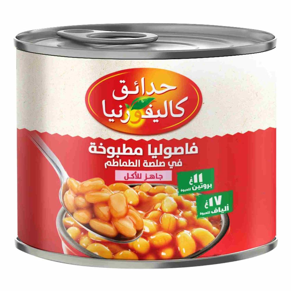 فاصوليا مطبوخة بالطماطم حدائق كاليفورنيا 220 جرام