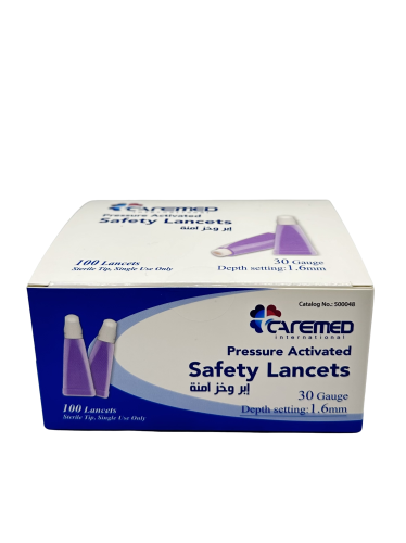 كير ميد ابر وخز امنة 30G-Caremed™ safety lancets 3...