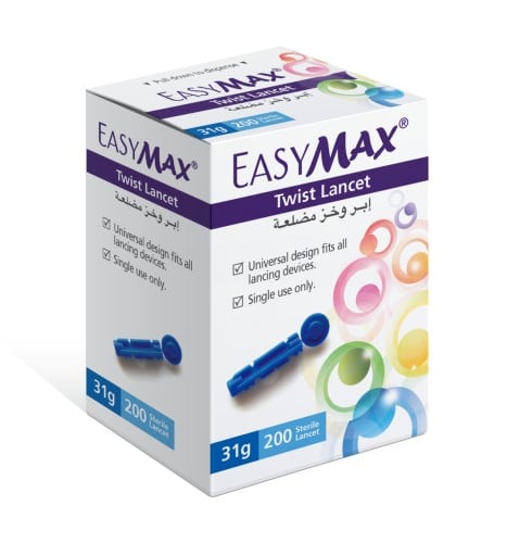 ابر وخز إيزي ماكس 31 G-EASYMAX 31G LANCETS