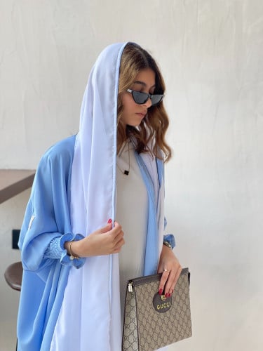 عباية ملونة سماويه