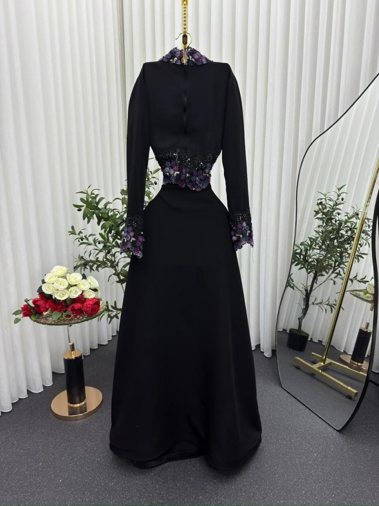 barbie black evening dress Evening dress black two pieces fabric Barbie and cost