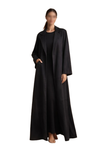 عباية شتوية مخططة شمواه مفتوحه من الأمام