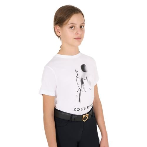 Girls' slim fit T-shirt moonlight print