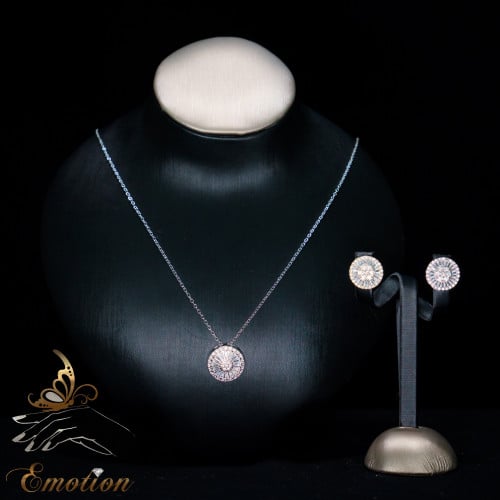 مطلي الذهب الابيض طقم فخم - أطقم يومية