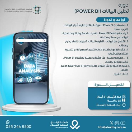 دورة تحليل البيانات باستخدام برنامج power Bi