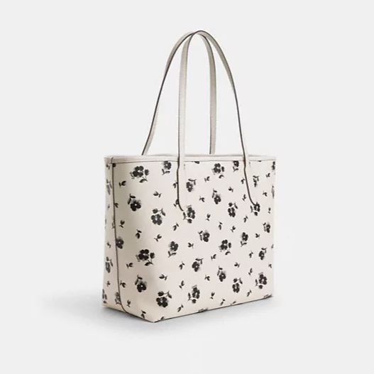 Coach tote with on sale flowers