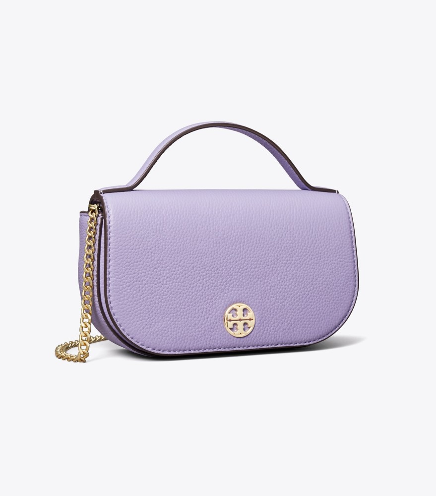 Tory Burch Purple Mercer Satin Mini Gold Tone Chain Mini Shoulder Bag  Handbag | eBay
