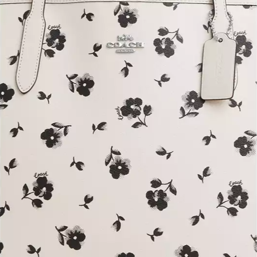 Coach floral shoulder discount bag