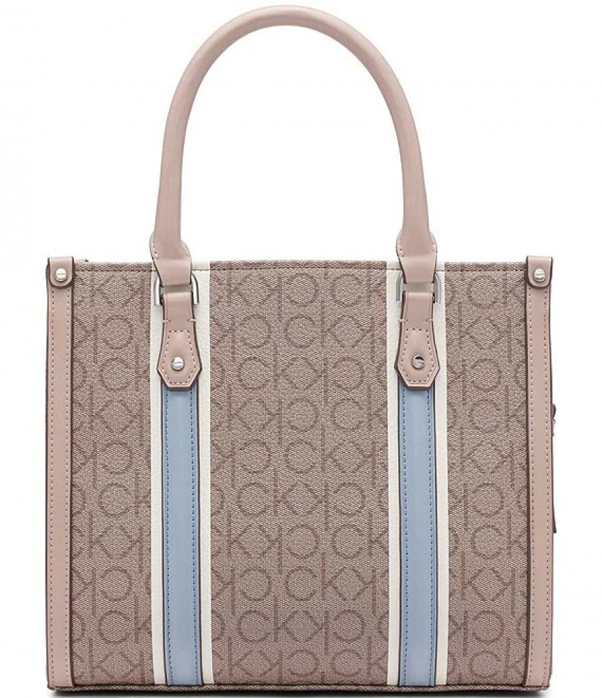 Calvin Klein Monogram striped crossbody bag Moon Outlet