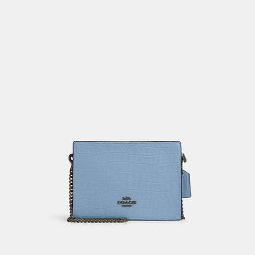 Slim crossbody bag in embossed leather from Coach Moon Outlet