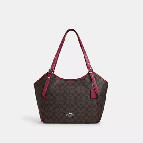 Coach hallie discount shoulder bag red