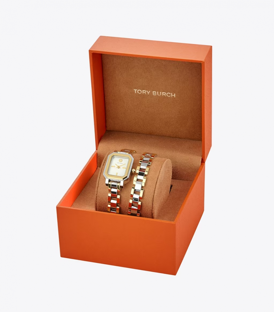 Tory burch discount robinson watch gold