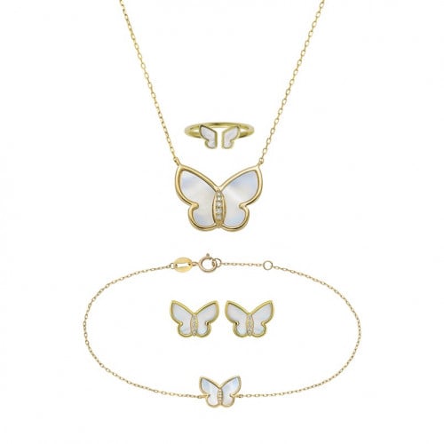 Joy butterfly pearl Set - Gold