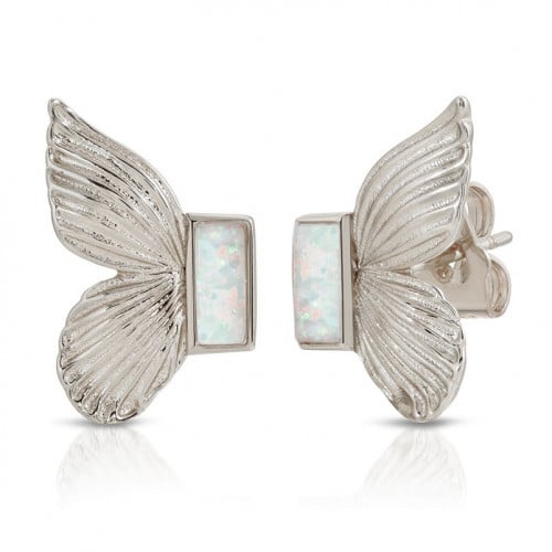 Joy Luxury Tourmaline Quartz Butterfly earrings-Si...